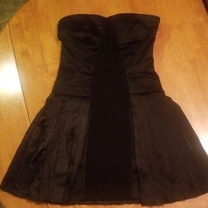 Bebe strapless black pleated dress  size 4